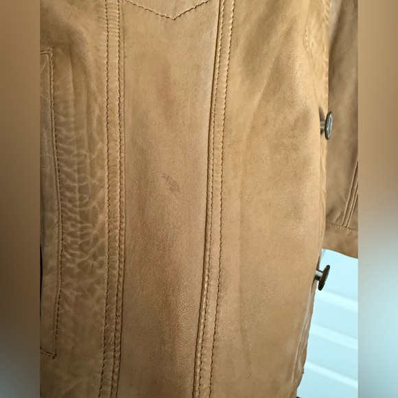 NWT Lucky Brand Leather Trucker Jacket size XL - Picture 8 of 16